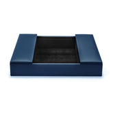 Navy Blue Leatherette Conference Room Organizer